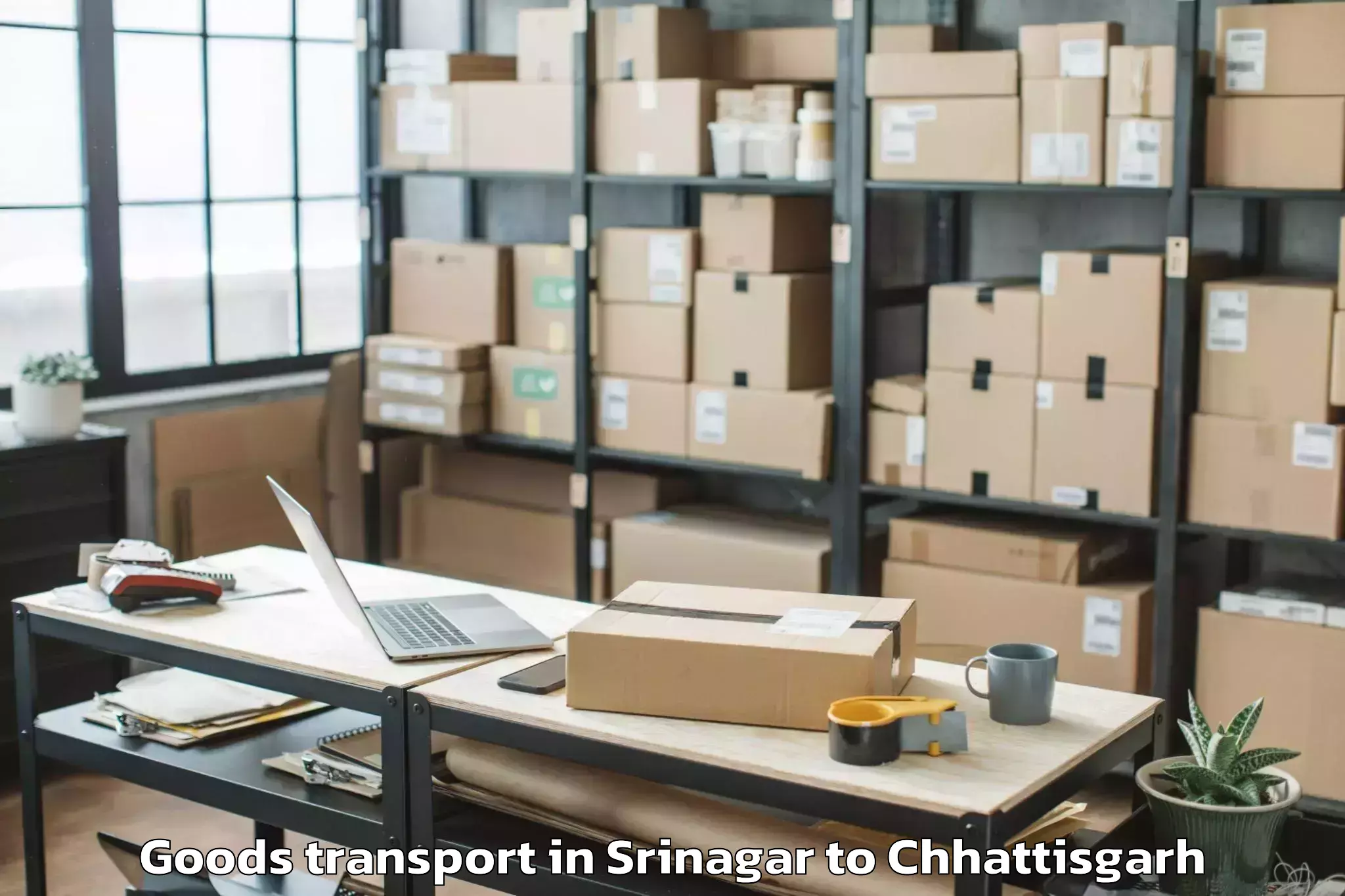 Book Srinagar to Sirpur Goods Transport Online